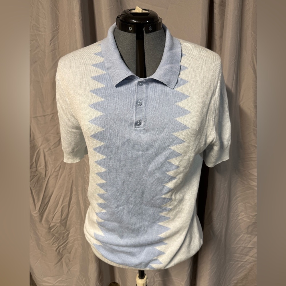 *Argyle Sweater Short Sleeve Shirt Men’s